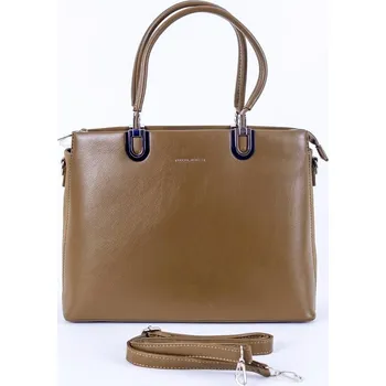 Olivová střední tříoddílová elegantní kabelka do ruky David Jones CM6563