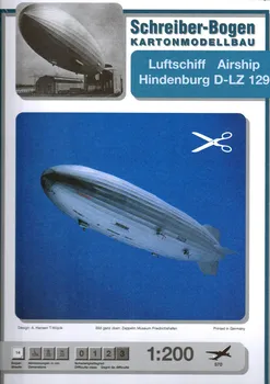 Papírový model Hindenburg D-LZ 129 1:200 - Schreiber-Bogen