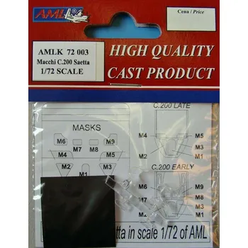 Plastikový model AML 1/72 Canopy & Mask for Macci C.200 (AML/SP.HOBBY)