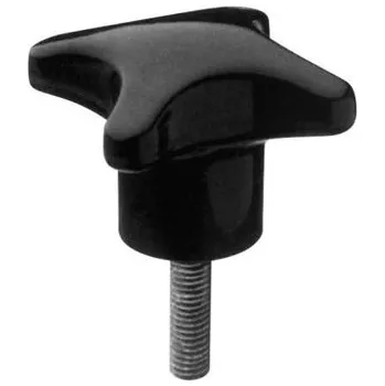 Šroub Šroub hvězdicový se čtyřmi vrcholy ø25 mm závit M5x15 mm duroplast černý