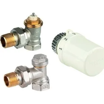 Hlavice pro radiátor Honeywell radiátorový set - termostatická hlavice T3019 + radiátorový ventil a šroubení rohový, VTL3020ES15