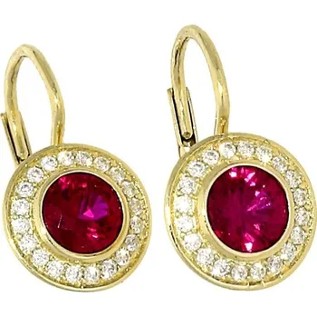 Náušnice Goldstore Zlaté náušnice s kulatou ozdobou Váha: 3.27 g