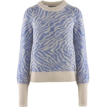 Dámský svetr VZOROVANÝ SVETR MODRÝ Vero Moda