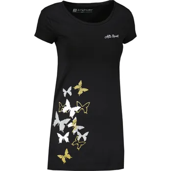 Dámské prodloužené triko ALTISPORT CARRYOVER ALW134AL384 ČERNOZLATÁ S