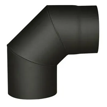 Kouřovod Koleno kouřové 90° 150 x 1,5 mm černé