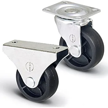 Pojezdové kolečko Průmyslové kolečko otočné, s deskou, bez brzdy, ø28, PP disk, kluzné ložisko, PP