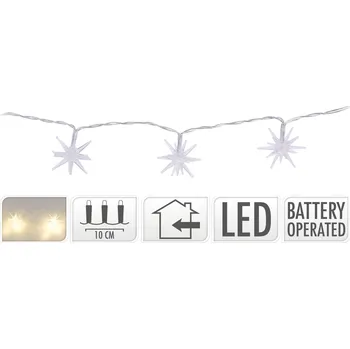 Vánoce Vánoční hvězdičky 175 cm teplá bílá 10