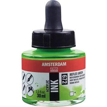 Akrylový inkoust Amsterdam - 672 Reflex Green Objem: 30 ml