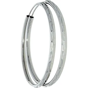 Náušnice Goldstore Vybrušované stříbrné náušnice kruhy Velikost: 45, Váha: 6.35 g