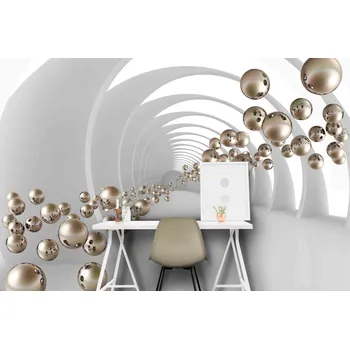 Tapeta Malvis ® Tapeta 3D tunel s levitujícími perlami Vel. (šířka x výška): 288 x 200 cm