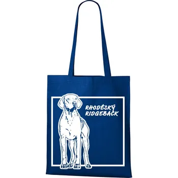 Plátěná taška Rhodéský ridgeback, Barva Modrá, Velikost 40×45 cm, Canvas Nákupní taška Bezvatriko.cz 1189