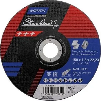 Řezný kotouč Norton Clipper Kotouč řezný Norton Star Line ocel/nerez 150x1,6 mm