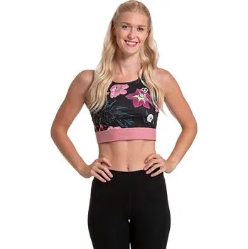 Podprsenka Meatfly dámská sportovní podprsenka Evee Hibiscus | Květy | Velikost S