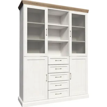 Knihovna ROYAL r | vitrína W2D | 127 cm | borovice nordická