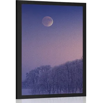 Plakát Dovido Plakát úplněk měsíce nad vesnicí