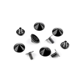 Hroty na oblečení - kužel černý