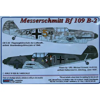 Plastikový model AML 1/48 Decals Messerschmitt Bf 109 B-2 (2x camo)