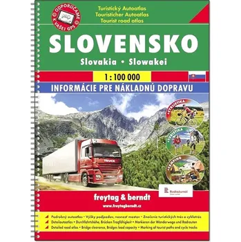 Turistický autoatlas: Slovensko 1:100 000 - Freytag & Berndt [SK] (2021, kroužková)