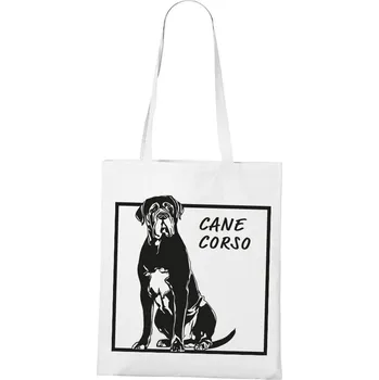 Plátěná taška Cane Corso, Barva Bílá, Velikost 40×45 cm, Canvas Nákupní taška Bezvatriko.cz 1153
