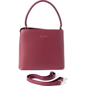 Kabelka David Jones Paris Tříoddílová elegantní kabelka do ruky David Jones 6840-2 červená