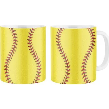 Keramický hrnek s potiskem Softballový míč - celopotisk