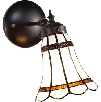 Nástěnné svítidlo Nástěnná lampa Tiffany s bílým stínidlem BrownLine - 17*12*23 cm E14/max 1*40W