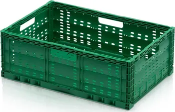 Přepravka na jídlo Skládací plastová přepravka na ovoce a zeleninu 60 x 40 x 22 cm zelená