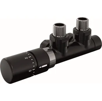 Radiátor Zehnder Set Q armatura rohová, rozteč 50 mm, s regulační hlavicí vlevo RAL0557 Z-839109 Z-839109