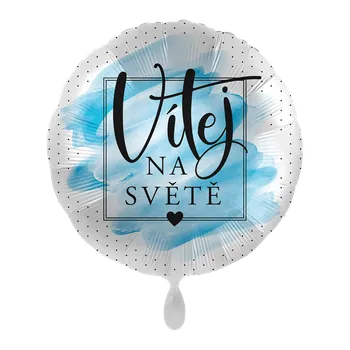 Balónek Premioloon Fóliový balón modrý - Vítej na světě