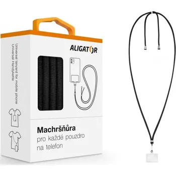 Telefonní příslušenství Univerzální šňůrka pro mobilní telefon Aligator Machršňůra, černá