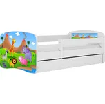 Dětská postel Babydreams safari bílá, varianta 70x140, bez šuplíků, bez matrace