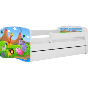 Dětská postel Dětská postel Babydreams safari bílá, varianta 70x140, bez šuplíků, bez matrace