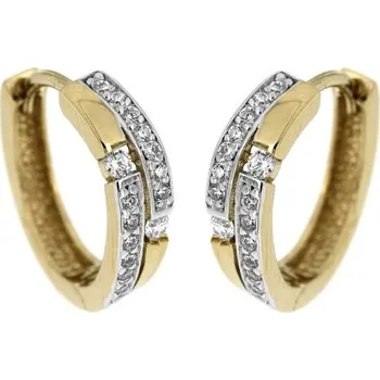 Náušnice Zlatnictví U Kostela Stříbrné pozlacené kroužky se zirkony 451 663036421