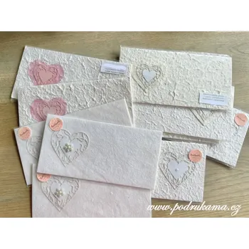 Pod Rukama Dárková obálka zdobená s kartou - svatební 4