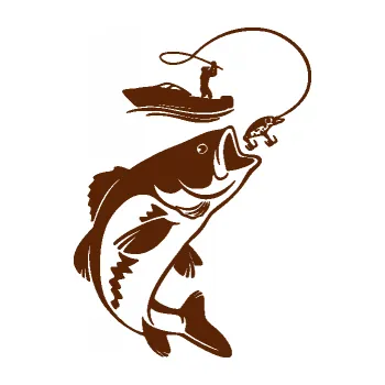 Polep vozidla SAMOLEPKA Rybář 019 pravá (15 - hnědá) NA AUTO, NÁLEPKA, FÓLIE, POLEP, TUNING, VLASTNÍ TEXT, TISK, AUTOSAMOLEPKY.cz, POLEPY, OBRÁZEK, LOGO, SAMOLEPKY