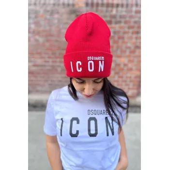 Čepice Dámská čepice Dsquared2 KNM000101 červená