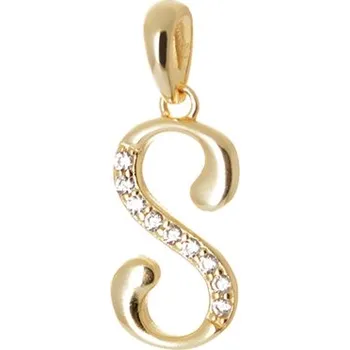 Přívěsek Stříbrný přívěšek písmeno S se zirkony STRZ0880F