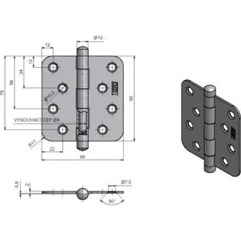 pant Závěs dveřní 220 Ms