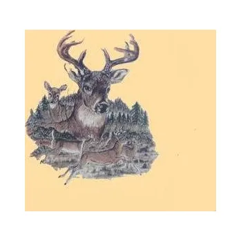 Pánské tričko DIVJA Tričko (triko) potisk jelení stádo Velikost a varianta: XXL béžové