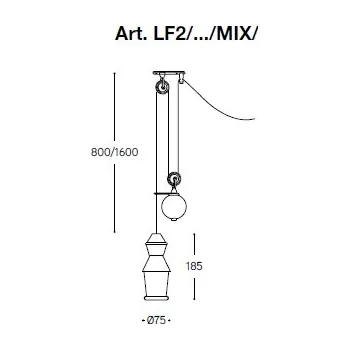 ALDO BERNARDI Svítidlo Linea Fate Saliscendi - bílá tvar: 2, Provedení: lesklá bílá
