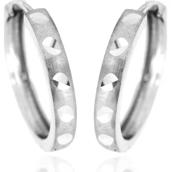 Náušnice Zlatnictví U Kostela Stříbrné kroužky s ozdobnou rytinou 4189 664125715