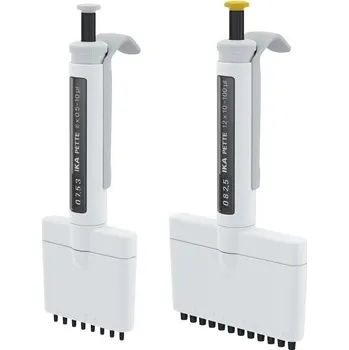 Pipeta Pipeta vícekanálová Pette multi, IKA, Počet kanálů: 8, Objem [µl]: 10 – 100, Dělení [µl]: 0,1, Barevný kód: žlutý