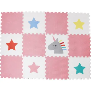 Pěnový dětský koberec - jednorožec a hvězdy 0266