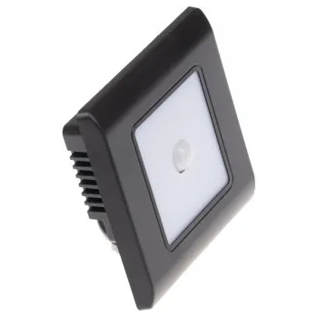 Nouzové osvětlení LED vestavné svítidlo PIR-RAN-B černé - Studená bílá