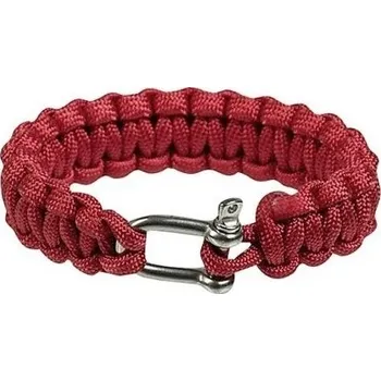 Náramek Náramek paracord červený Miltec kovová spona 16370310 Velikost: L (obvod zápěstí max 23 cm)