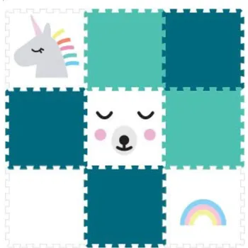 Vylen Pěnová puzzle podlaha 9 dílů MODRO-BÍLÁ do dětského pokoje