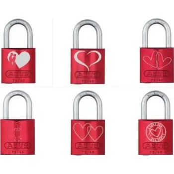 Visací zámek VYP - AB vis.zámek 72/40 RED LOVE LOCK ABUS