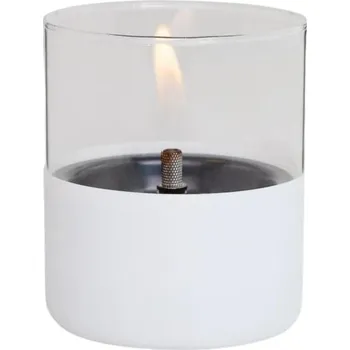 Zahradní osvětlení TenderFlame Stolní lucerna Lilly 10 Glass bílá
