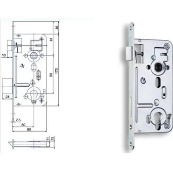 Zadl.zámek K102C P-L ZN žlutý!!! á1ks