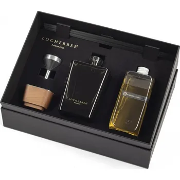 Tyčinkový aroma difuzér Dárková sada GIFT BOX 500 ml KASHAN OUDH Skyline: aroma difuzér 500 ml, náplň 500 ml, tyčinky, trychtýřek a víčko z ořechového dřeva - doprava zdarma